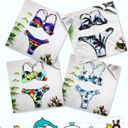 Split Bikini Braided Rope Strap| Coconut Print Bikini | SnF Beachwear | SnF Essentials SnF Beachwear